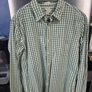 J. Crew Men's Green Gingham Shirt